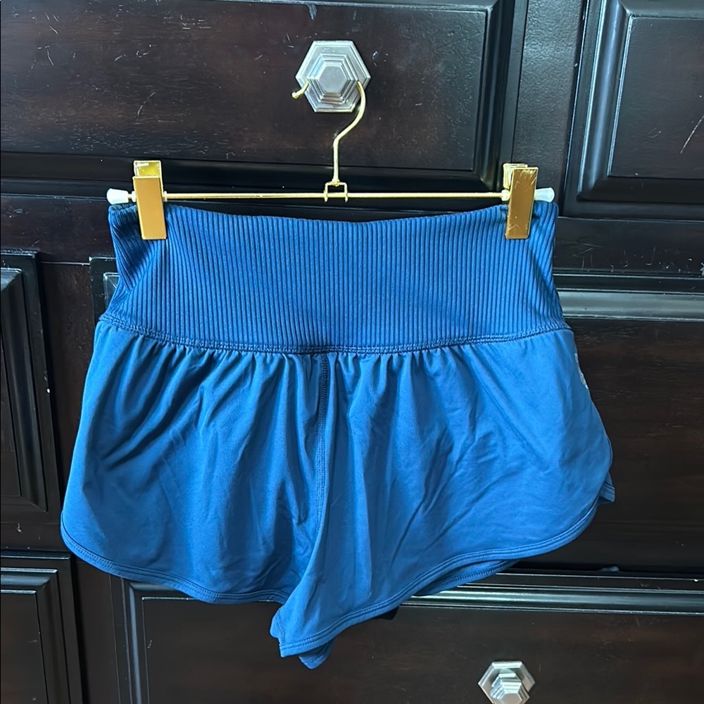 FP Movement by Free People Ribbed Blue Athletic Shorts